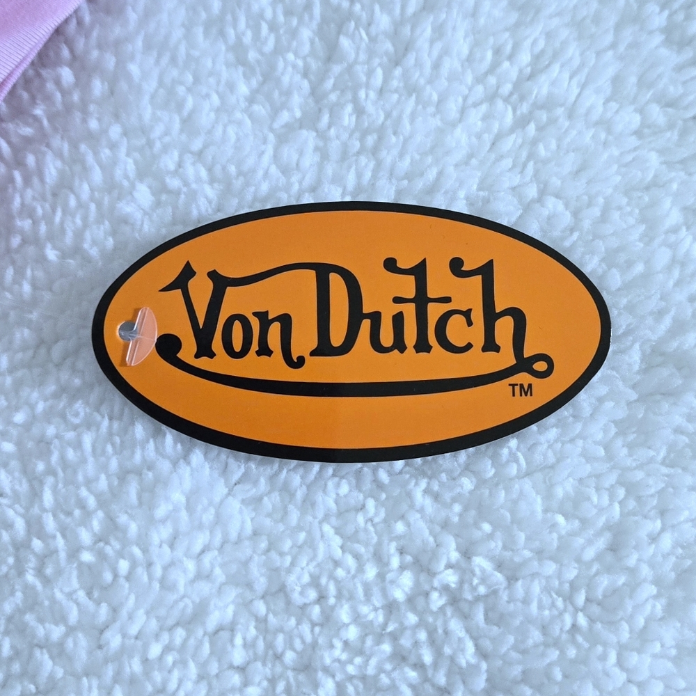 Von Dutch Pink🩷 Baby Tee👕 with Rhinestones💎 - NWT - Picture 5 of 12